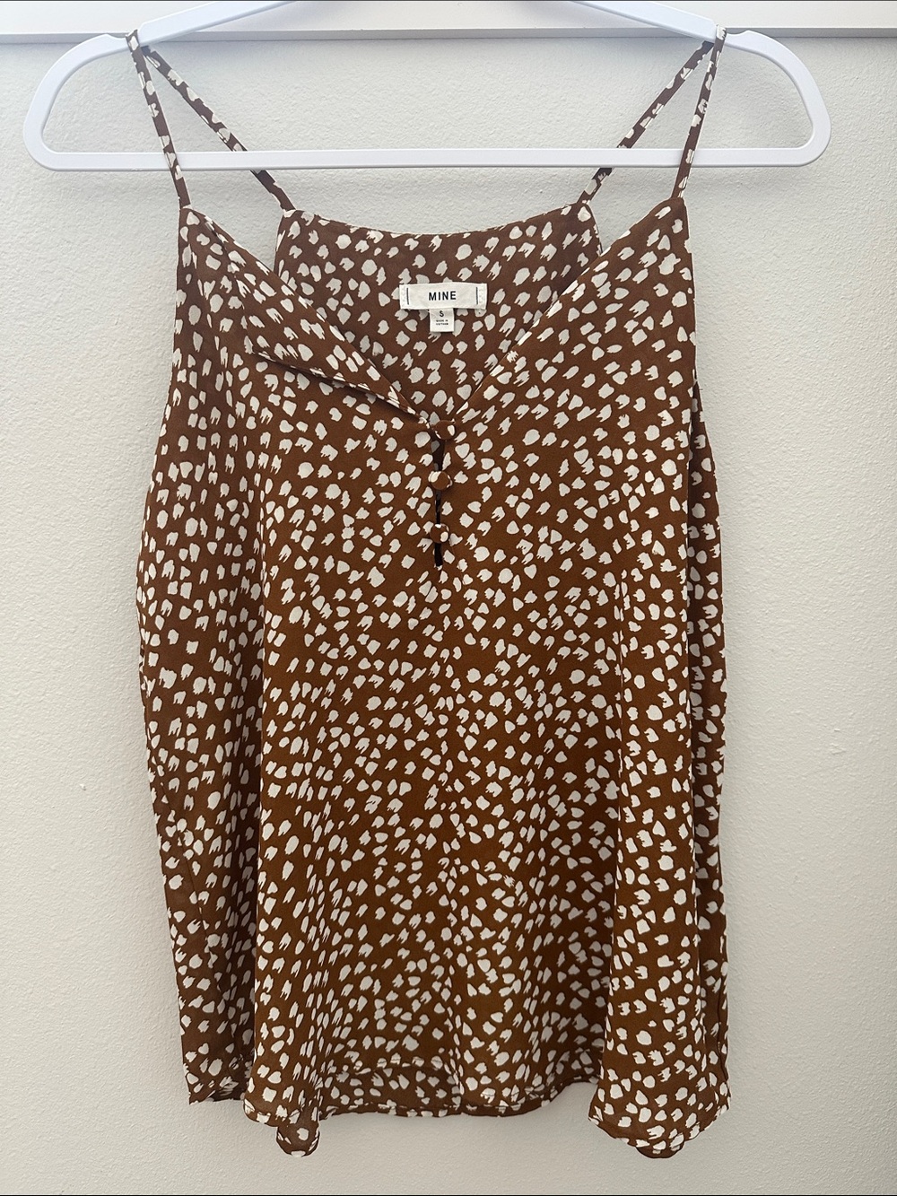 mine Brown and White Spotted Camisole